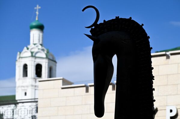 تمثال حصان في شارع بومان في قازان. - سبوتنيك عربي