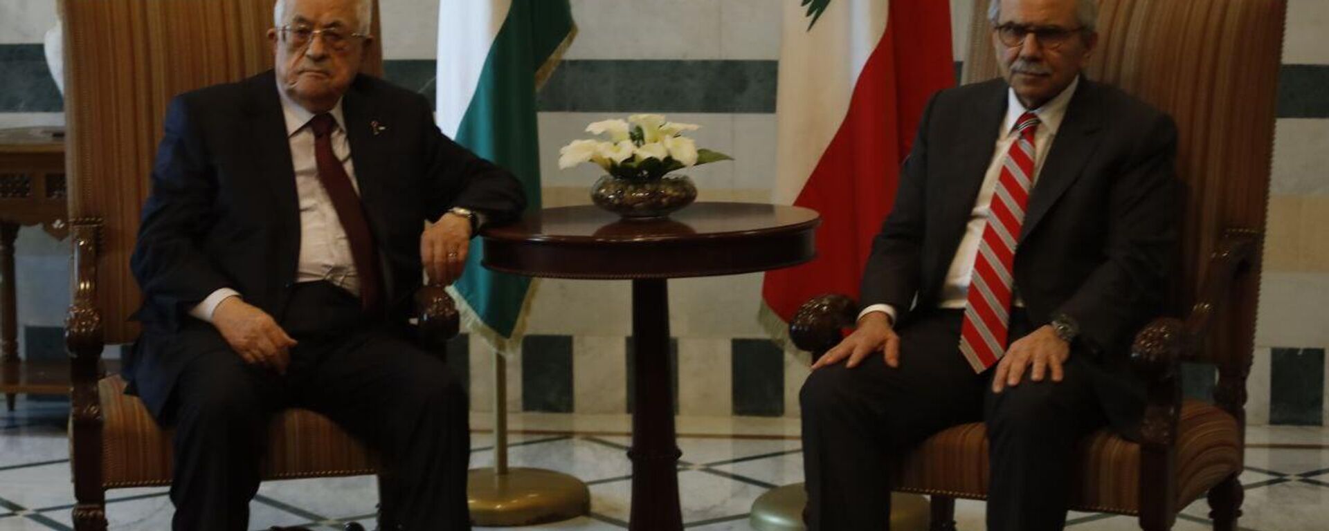 استقبال رئيس مجلس الوزراء اللبناني نواف سلام للرئيس الفلسطيني محمود عباس - سبوتنيك عربي, 1920, 22.05.2025