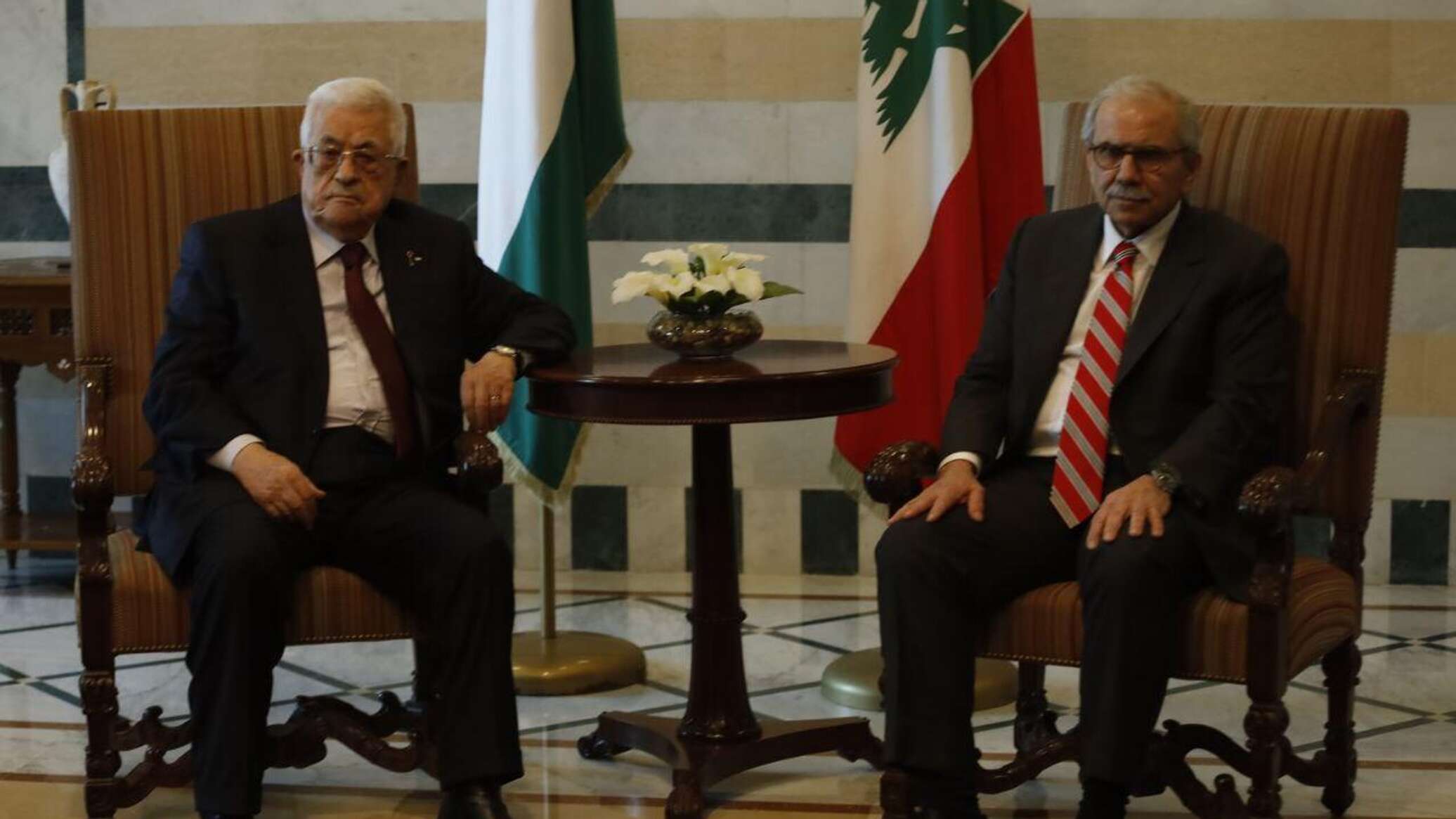 بيان مشترك بعد استقبال رئيس مجلس الوزراء في لبنان نواف سلام الرئيس الفلسطيني محمود عباس