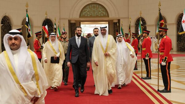استقبال الرئيس السوري أحمد الشرع في الكويت  - سبوتنيك عربي