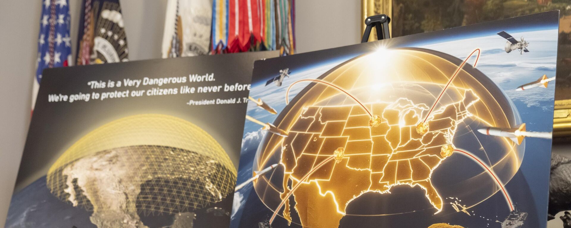 نموذج للقبة الذهبية الصاروخية التي يسعى ترامب لإنشائها - سبوتنيك عربي, 1920, 04.06.2025