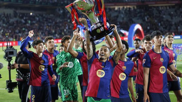 اللاعب البرازيلي رافينيا نجم فريق برشلونة - سبوتنيك عربي