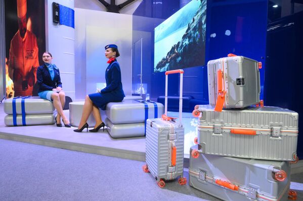 جناح شركة &quot;إيروفلوت&quot; الروسية للطيران ضمن منتدى بطرسبورغ الاقتصادي الدولي لعام 2025. - سبوتنيك عربي