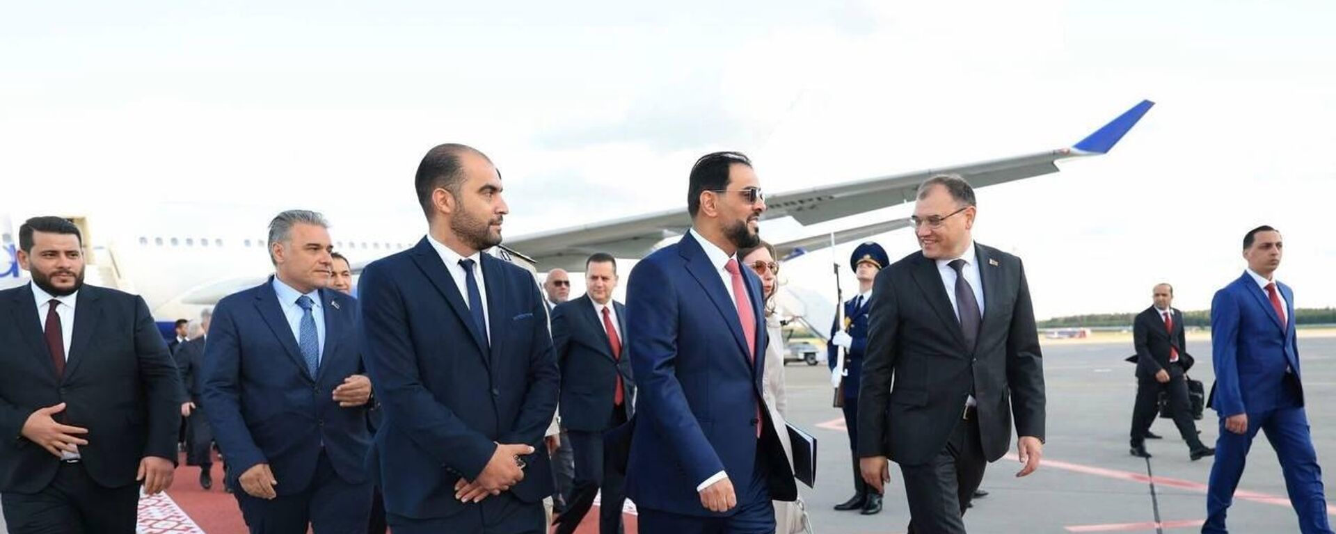 رئيس الحكومة الليبية المنبثقة عن البرلمان الليبي أسامة حماد يصل بيلاروسيا - سبوتنيك عربي, 1920, 02.07.2025