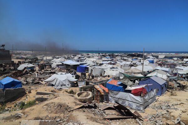 ميناء غزة يتحول من مكان للفرح والترفيه إلى ملاذ للنازحين الفارين من الموت - سبوتنيك عربي