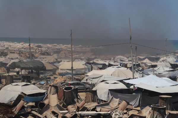 ميناء غزة يتحول من مكان للفرح والترفيه إلى ملاذ للنازحين الفارين من الموت - سبوتنيك عربي