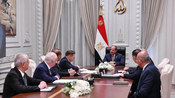 الرئيس المصري عبد الفتاح السيسي يستقبل أليكسي ليخاتشوف المدير العام لهيئة الدولة للطاقة النووية روسأتوم الروسية - سبوتنيك عربي