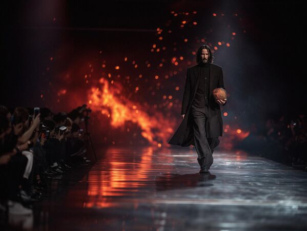 المريخ، وأظهره الذكاء الاصطناعي بروح المحارب مع هالة جون ويك. - سبوتنيك عربي