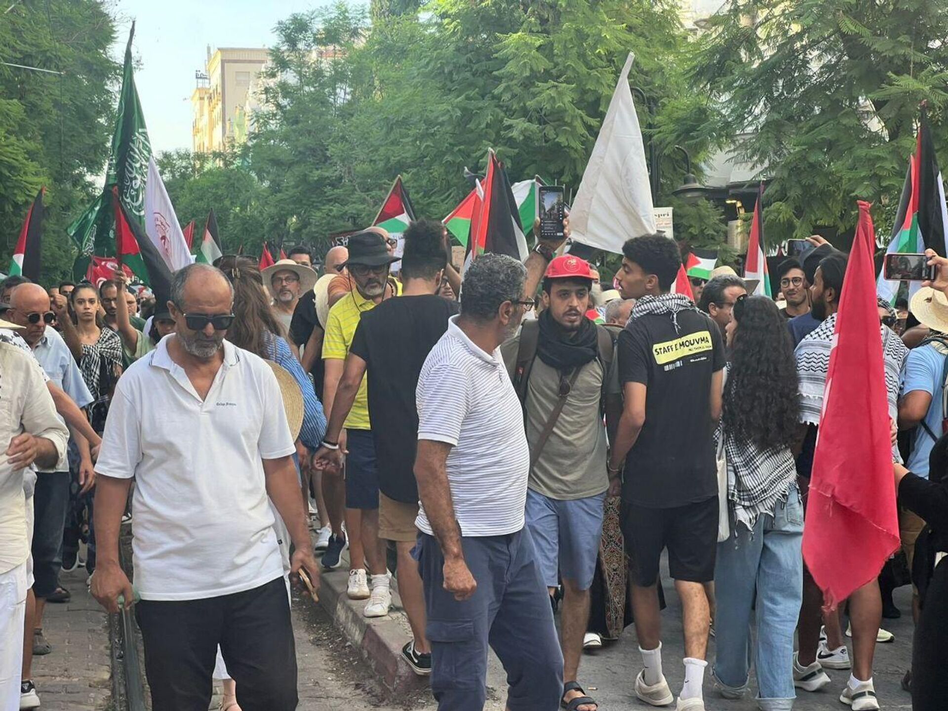 تونس تنتفض لأجل غزة.. مسيرة حاشدة تندد بالحرب والتجويع وتدعو لكسر الصمت الدولي - سبوتنيك عربي, 1920, 20.07.2025