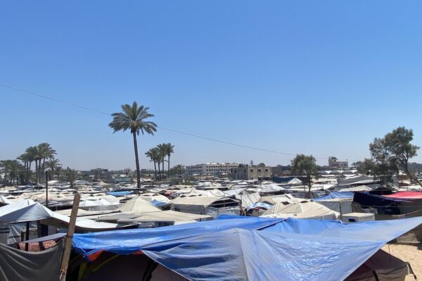 المدينة الإنسانية في رفح نكبة جديدة تلوح في الأفق والفلسطينيون يتمسكون في البقاء فوق أرضهم - سبوتنيك عربي