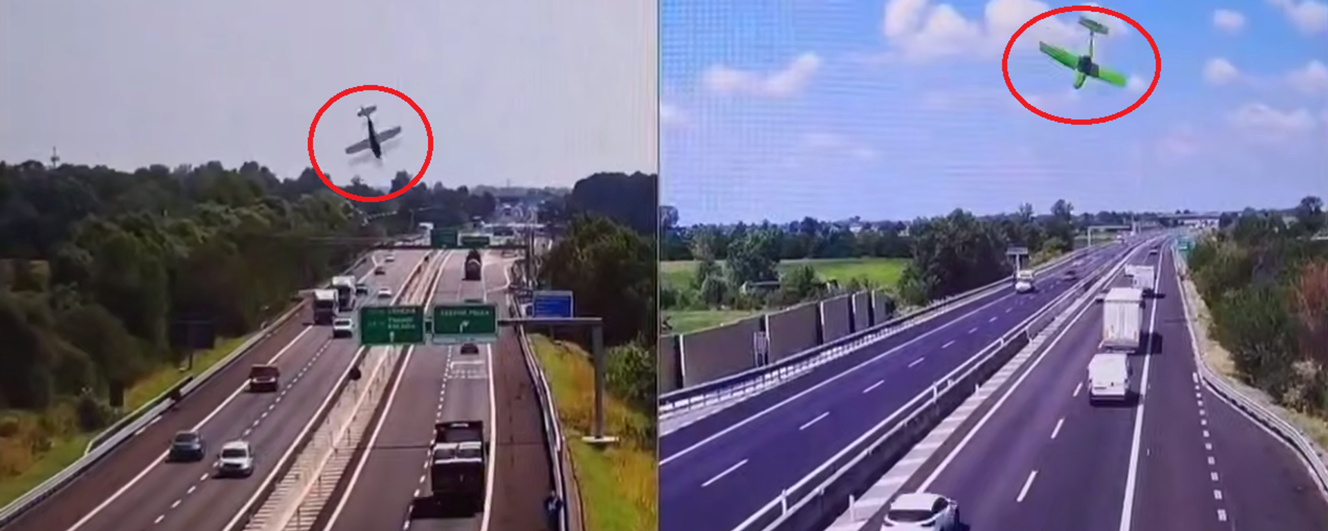 صورة للحظة تحطم طائرة خفيفة في إيطاليا على طريق سريع وأدت إلى وفاة شخصين - سبوتنيك عربي, 1920, 23.07.2025