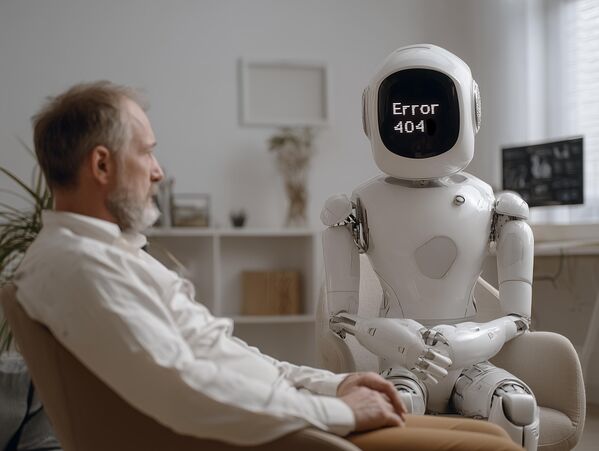 استماع الروبوت للطبيب أثناء جلسة العلاج النفسي. - سبوتنيك عربي