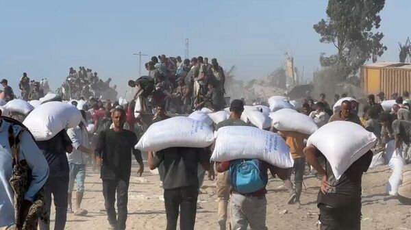الحصول على كيس الطحين في قطاع غزة مخاطرة يدفعها الجوع قد تنتهي بالموت - سبوتنيك عربي