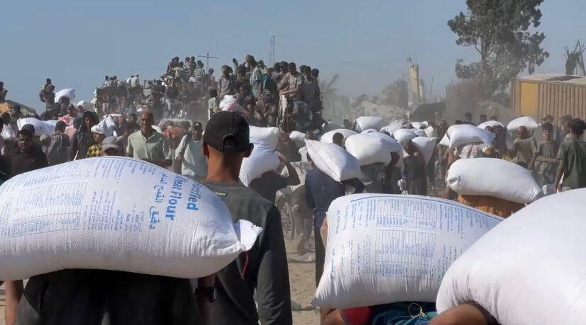 الحصول على كيس الطحين في قطاع غزة مخاطرة يدفعها الجوع قد تنتهي بالموت - سبوتنيك عربي, 1920, 28.07.2025