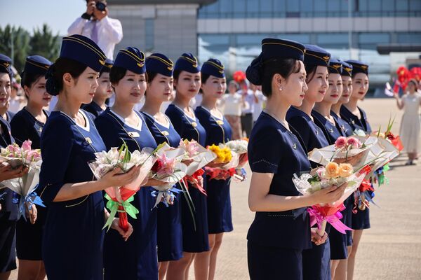 احتفال بوصول أول رحلة جوية مباشرة من موسكو إلى بيونغ يانغ. - سبوتنيك عربي