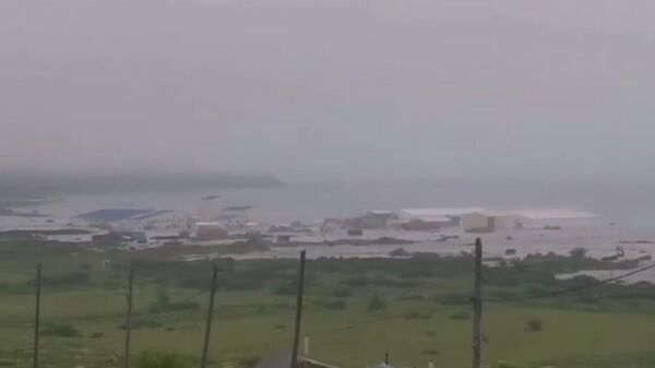 فرع كامتشاتكا التابع للخدمة الجيوفيزيائية الموحدة التابعة للأكاديمية الروسية للعلوم ينشر لقطات من آثار الزلزال في مدينة سيفيرو كوريلسك. - سبوتنيك عربي