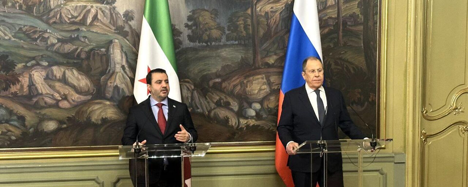  وزير الخارجية الروسي سيرغي لافروف، ونظيره السوري أسعد الشيباني - سبوتنيك عربي, 1920, 31.07.2025