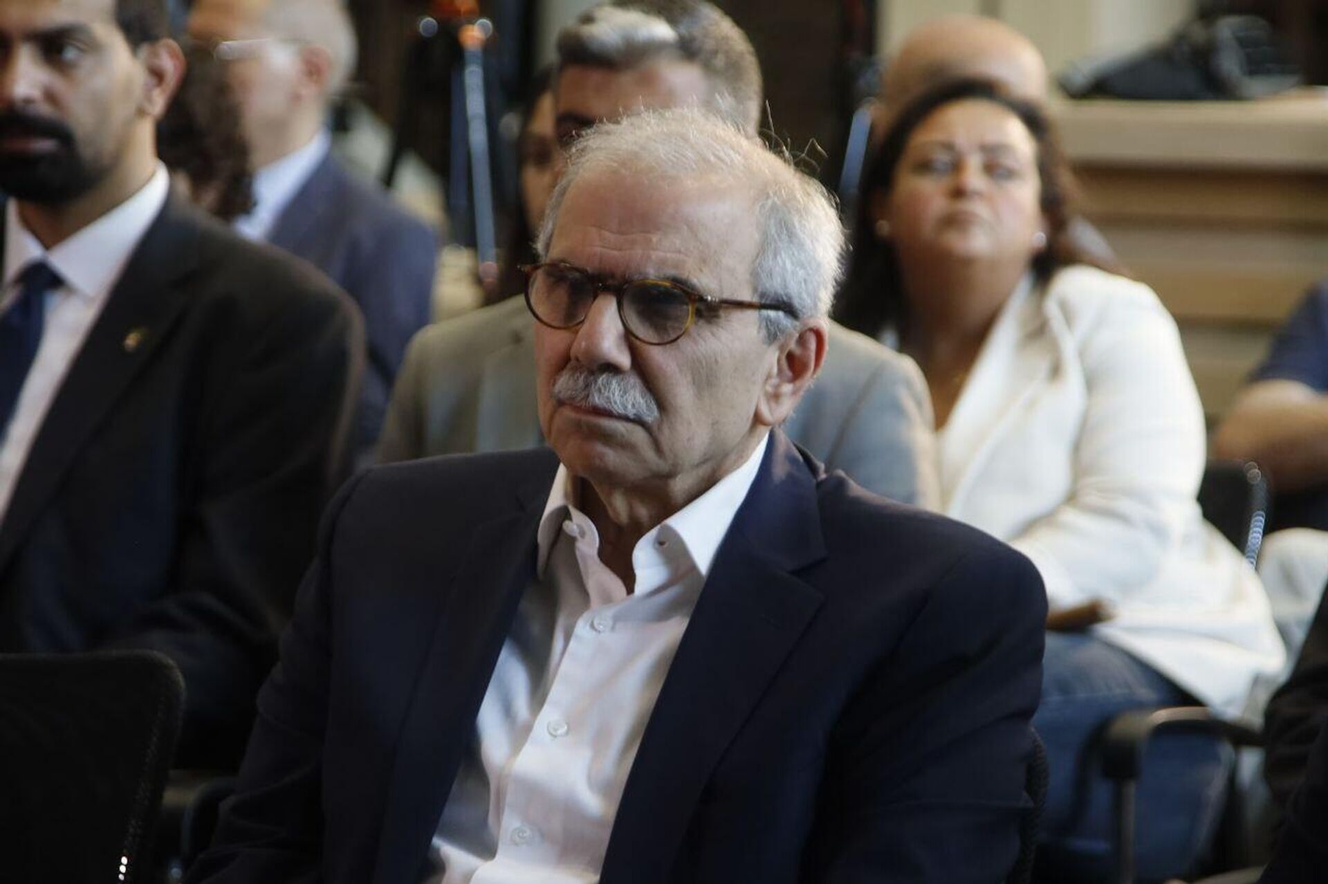 نواف سلام خلال جلسة حوارية خاصة لمناقشة تداعيات انفجار مرفأ بيروت في الذكرى الخامسة لوقوعه - سبوتنيك عربي, 1920, 03.08.2025