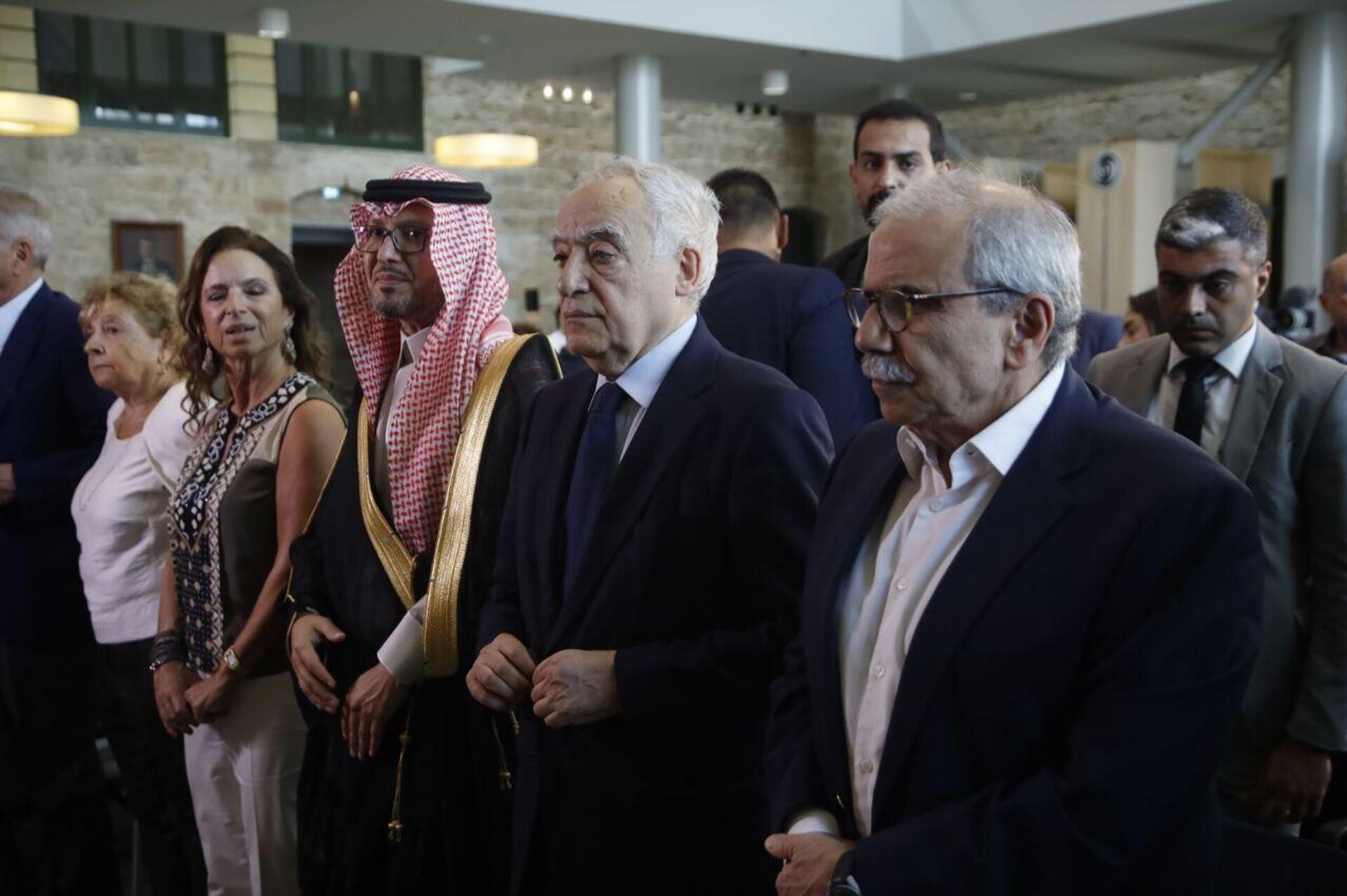 نواف سلام خلال جلسة حوارية خاصة لمناقشة تداعيات انفجار مرفأ بيروت في الذكرى الخامسة لوقوعه - سبوتنيك عربي, 1920, 03.08.2025