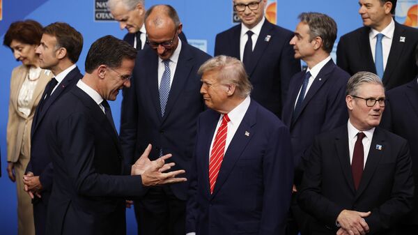 ترامب خلال  قمة حلف الناتو في هولندا - سبوتنيك عربي