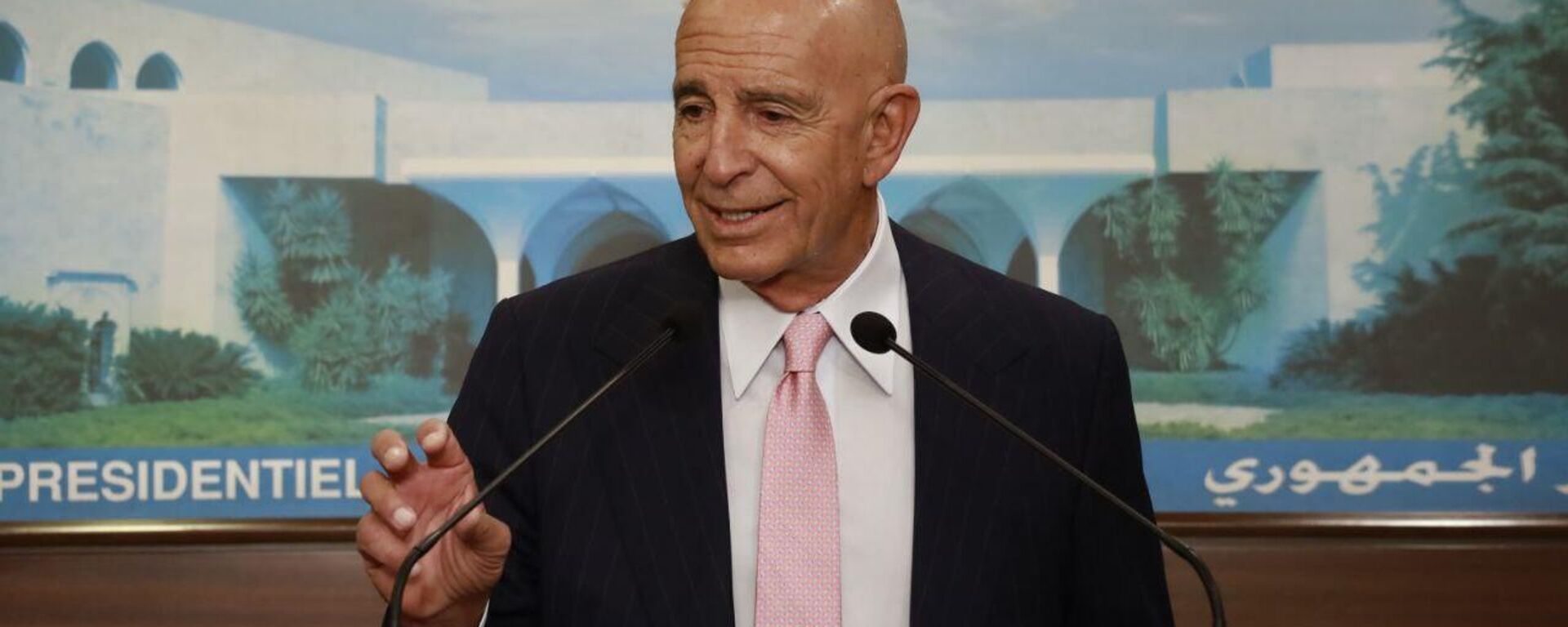 المبعوث الأمريكي توم باراك في مؤتمر صحفي في لبنان  - سبوتنيك عربي, 1920, 23.10.2025