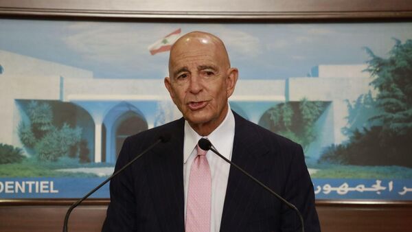 المبعوث الأمريكي توم باراك في مؤتمر صحفي في لبنان  - سبوتنيك عربي