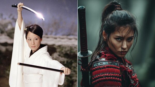 أو رن إيشي من فيلم &quot;اقتل بيل&quot; وتوموي غوزين ، أنثى الساموراي. أو رن إيشي  هو انعكاس مباشر للأسطوري توموي غوزين - سبوتنيك عربي