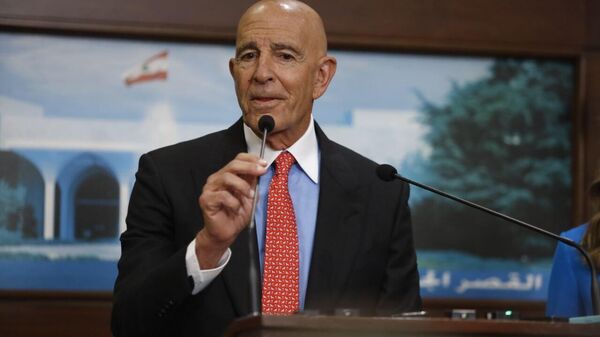 وصول المبعوث الأمريكي إلى لبنان توم باراك، ونائبته مورغان أورتاغوس - سبوتنيك عربي