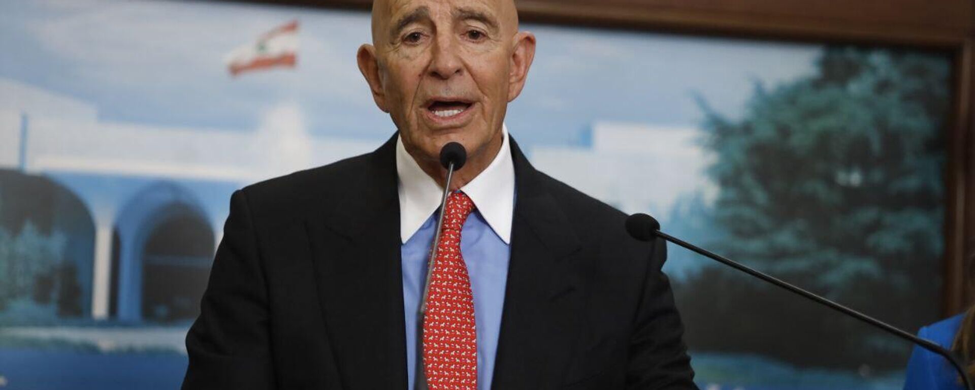 وصول المبعوث الأمريكي إلى لبنان توم باراك، ونائبته مورغان أورتاغوس - سبوتنيك عربي, 1920, 20.10.2025