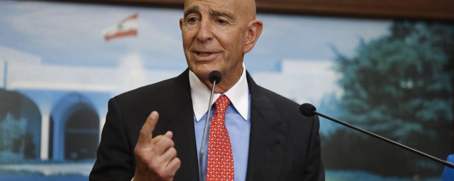 وصول المبعوث الأمريكي إلى لبنان توم باراك، ونائبته مورغان أورتاغوس - سبوتنيك عربي, 1920, 24.09.2025