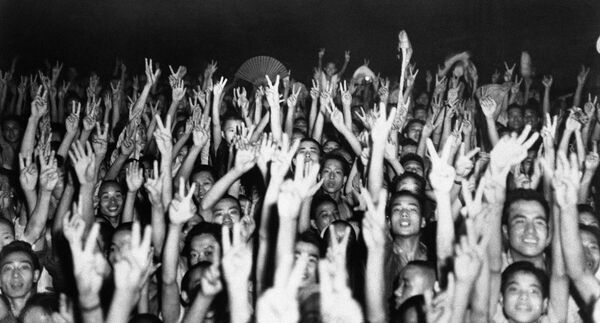 الاحتفال بالاستسلام الياباني في تشونغتشينغ خلال الحرب الصينية اليابانية - سبوتنيك عربي