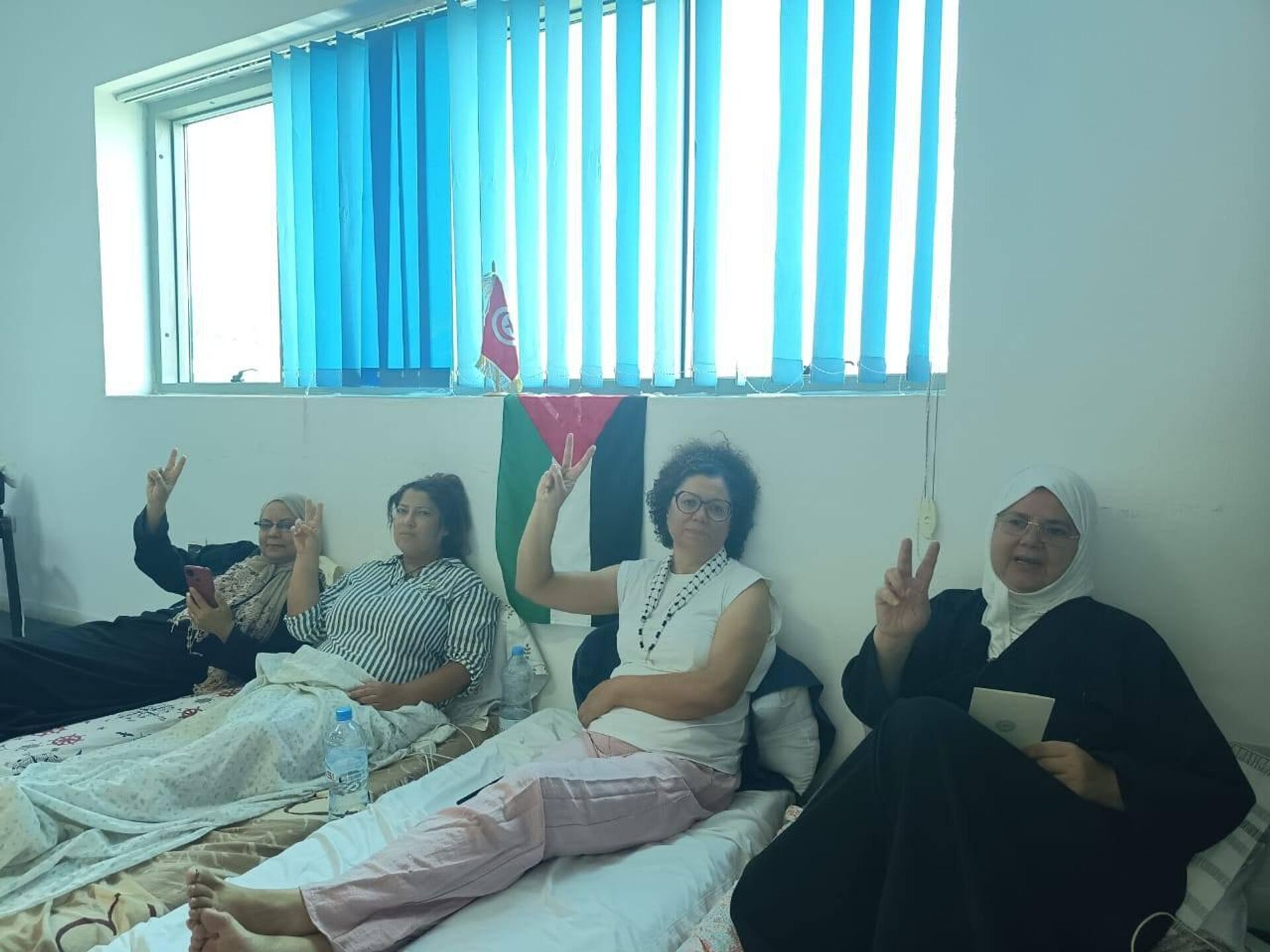 تونس.. أعضاء في حزب التيار الشعبي يضربون عن الطعام تضامنا مع غزة - سبوتنيك عربي, 1920, 28.08.2025