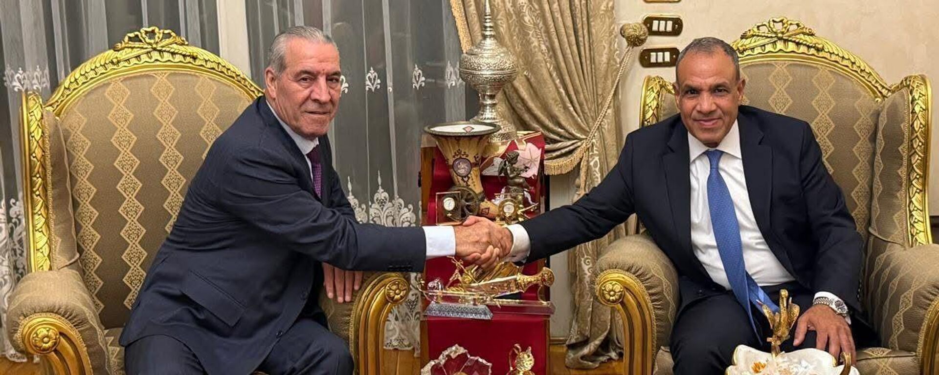 وزير الخارجية المصري بدر عبد العاطي يستقبل حسين الشيخ نائب رئيس دولة فلسطين - سبوتنيك عربي, 1920, 03.09.2025