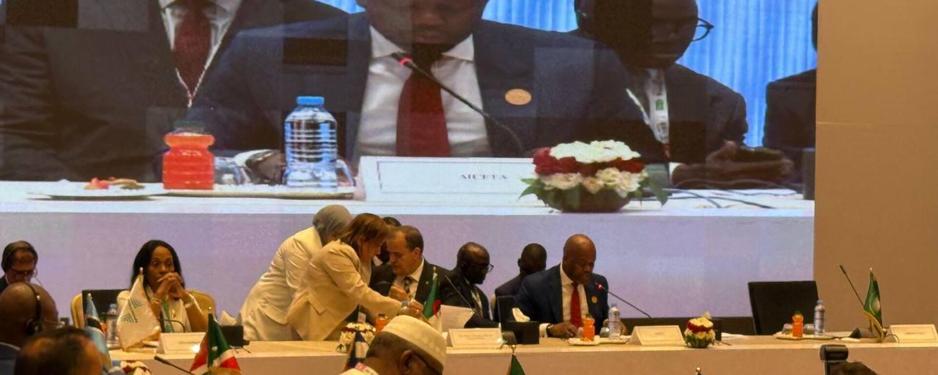 وزير التجارة وترقية الصادرات الجزائري، كمال رزيق، في كلمته الافتتاحية للجلسة الوزارية للطبعة الرابعة للمعرض الأفريقي للتجارة البينية بالجزائر، 5 سبتمبر/ أيلول 2025 - سبوتنيك عربي, 1920, 05.09.2025