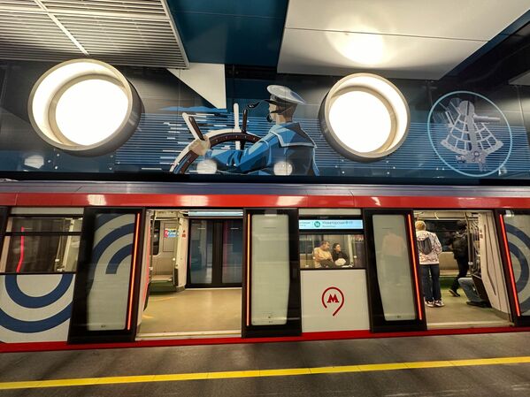 افتتاح محطة &quot;كريمسكايا&quot; الجديدة أمام الركاب في العاصمة موسكو - سبوتنيك عربي