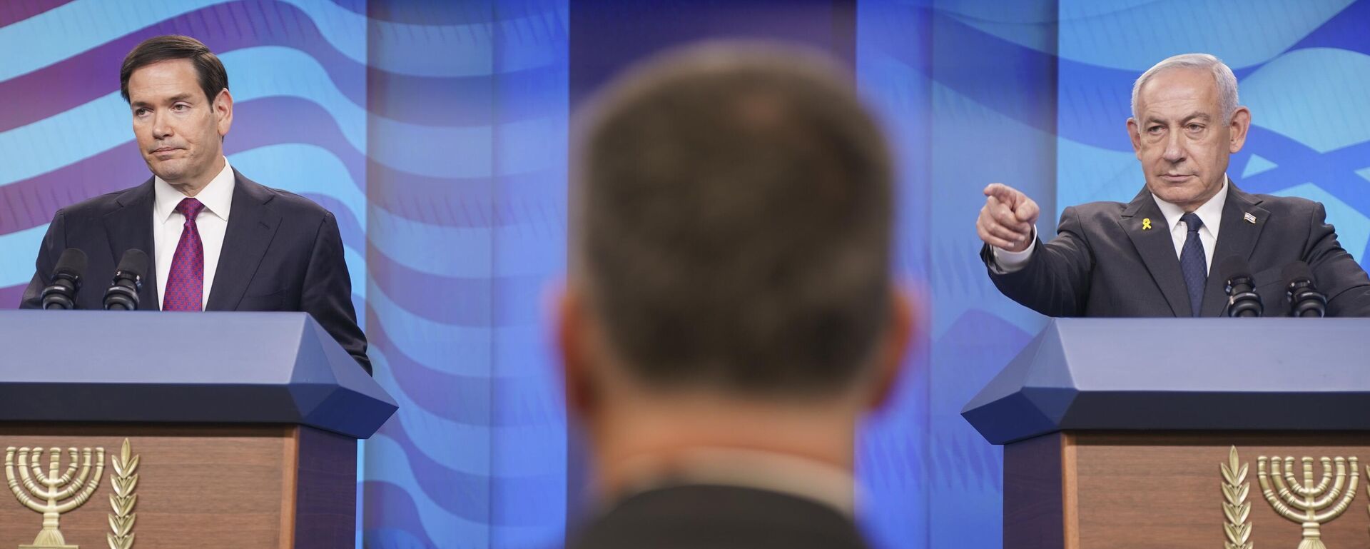 رئيس الوزراء الإسرائيلي بنيامين نتنياهو، وزير الخارجية الأميركي ماركو روبيو - سبوتنيك عربي, 1920, 15.09.2025