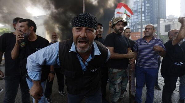 احتجاج العسكريين المتقاعدين في لبنان - سبوتنيك عربي