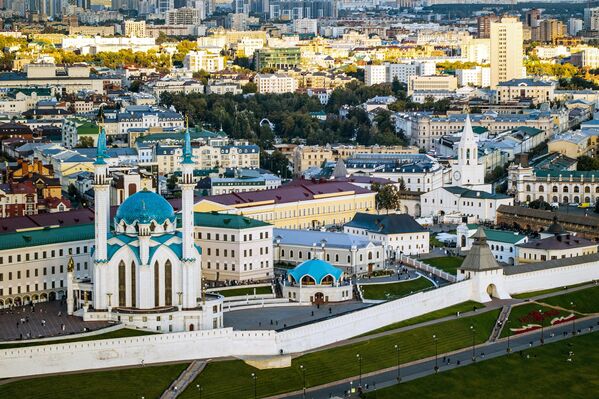 منظر للكرملين الأبيض في مدينة قازان. منظر للكرملين الأبيض في مدينة قازان. - سبوتنيك عربي