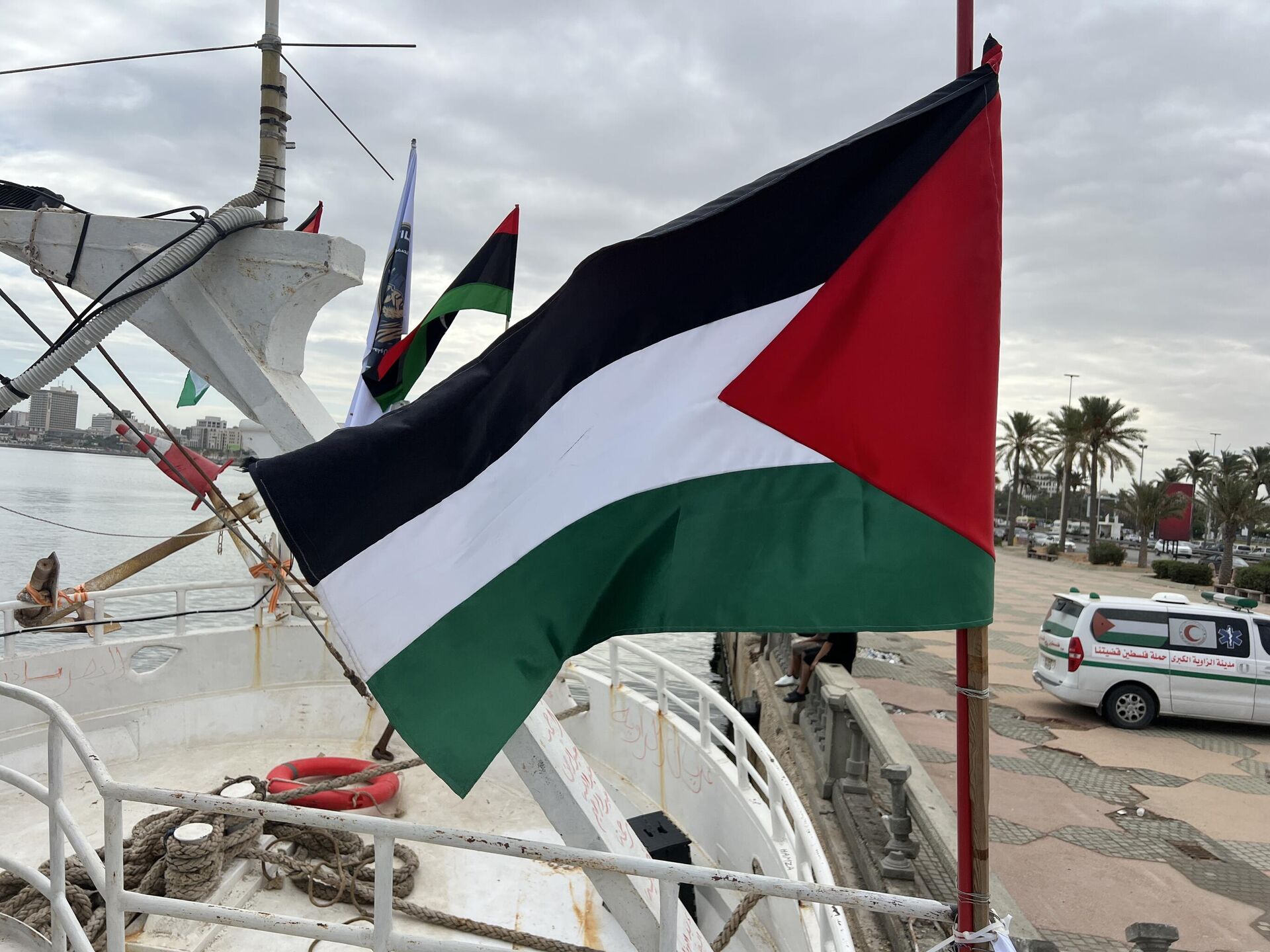 سفينة عمر المختار تستعد للإبحار من طرابلس نحو غزة لكسر الحصار - سبوتنيك عربي, 1920, 20.09.2025