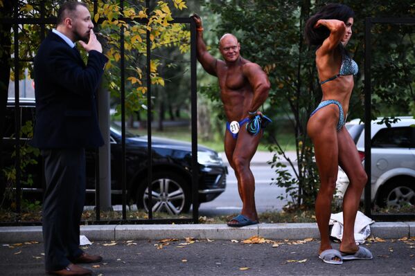 المشاركون في بطولة موسكو لكمال الأجسام 2025. - سبوتنيك عربي