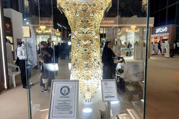الإمارات تدخل موسوعة غينيس بأغلى فستان ذهبي في العالم - سبوتنيك عربي