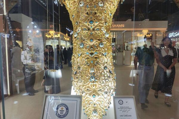 الإمارات تدخل موسوعة غينيس بأغلى فستان ذهبي في العالم - سبوتنيك عربي