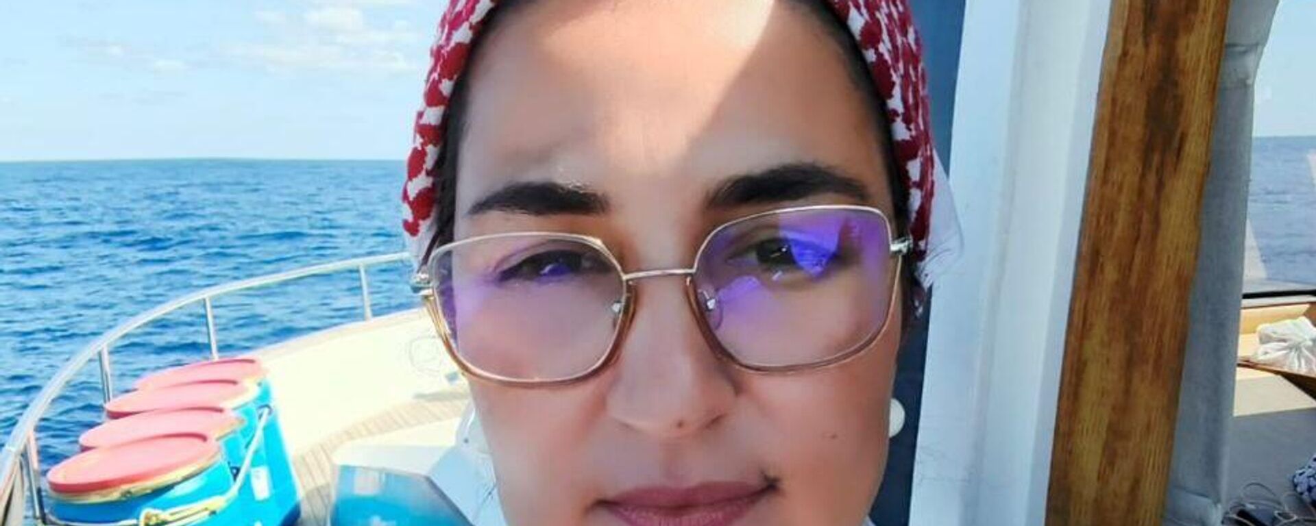 عضو الإدارة العالمية لـأسطول الصمود، هيفاء منصوري - سبوتنيك عربي, 1920, 02.10.2025