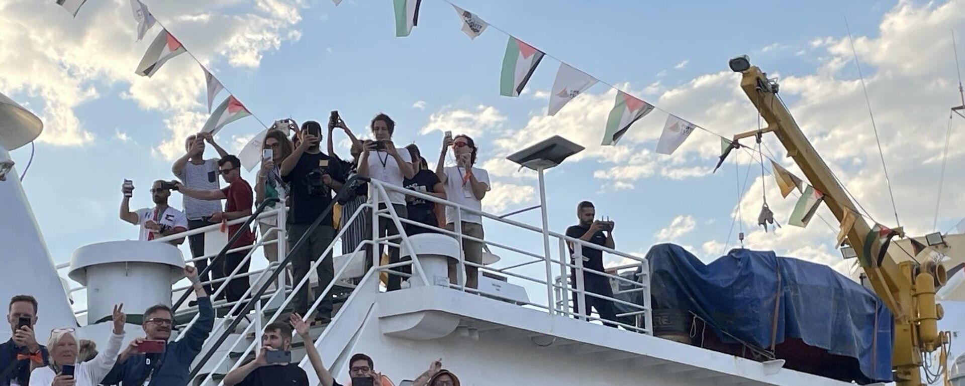 سفينة تابعة للموجة الجديدة من أسطول الصمود المتجه إلى غزة - سبوتنيك عربي, 1920, 07.10.2025