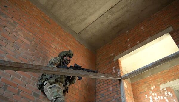 منظر يعكس طبيعة المناورات العسكرية "الصداقة 2025" الروسية الباكستانية في المنطقة العسكرية الجنوبية. وتدربت القوات المسلحة لكلا البلدين على عمليات مكافحة الإرهاب. - سبوتنيك عربي