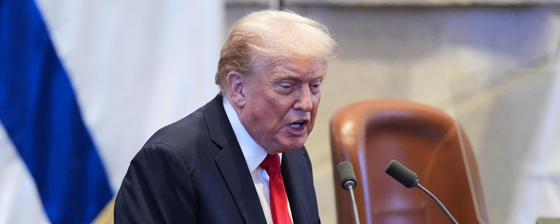 الرئيس الأمريكي دونالد ترامب في حديثه أمام الكنيست الإسرائيلي - سبوتنيك عربي, 1920, 13.10.2025
