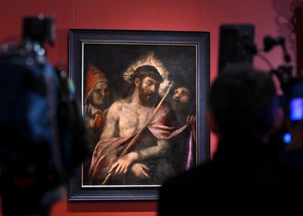 لوحة تيتيان فيسيليو "يا رجل!"، في المعرض الدائم لمتحف بوشكين. تم سرقة اللوحة عام 1927 - سبوتنيك عربي