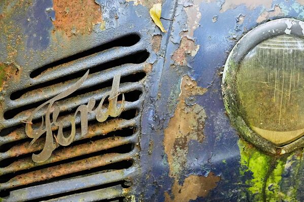 سيارة قديمة في موقف سيارات قديم خاص في ميتمان، ألمانيا - سبوتنيك عربي