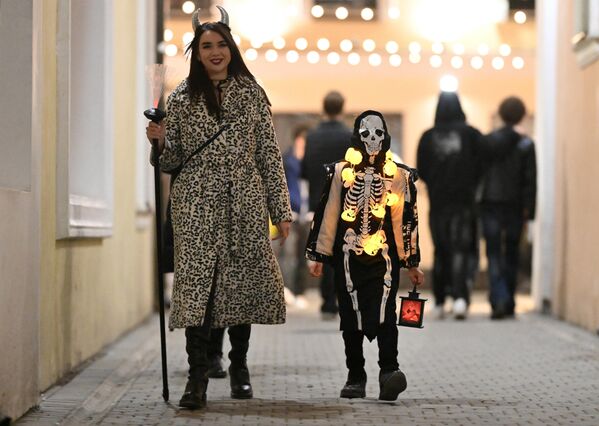 خلال  احتفالات "الهالوين" في أومسك.  - سبوتنيك عربي