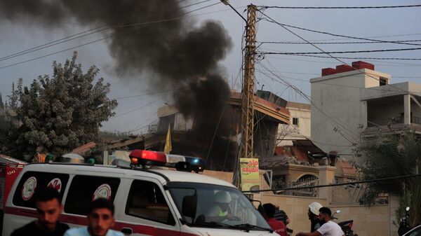 غارة جوية إسرائيلية في قرية طير دبا ، جنوب لبنان - سبوتنيك عربي